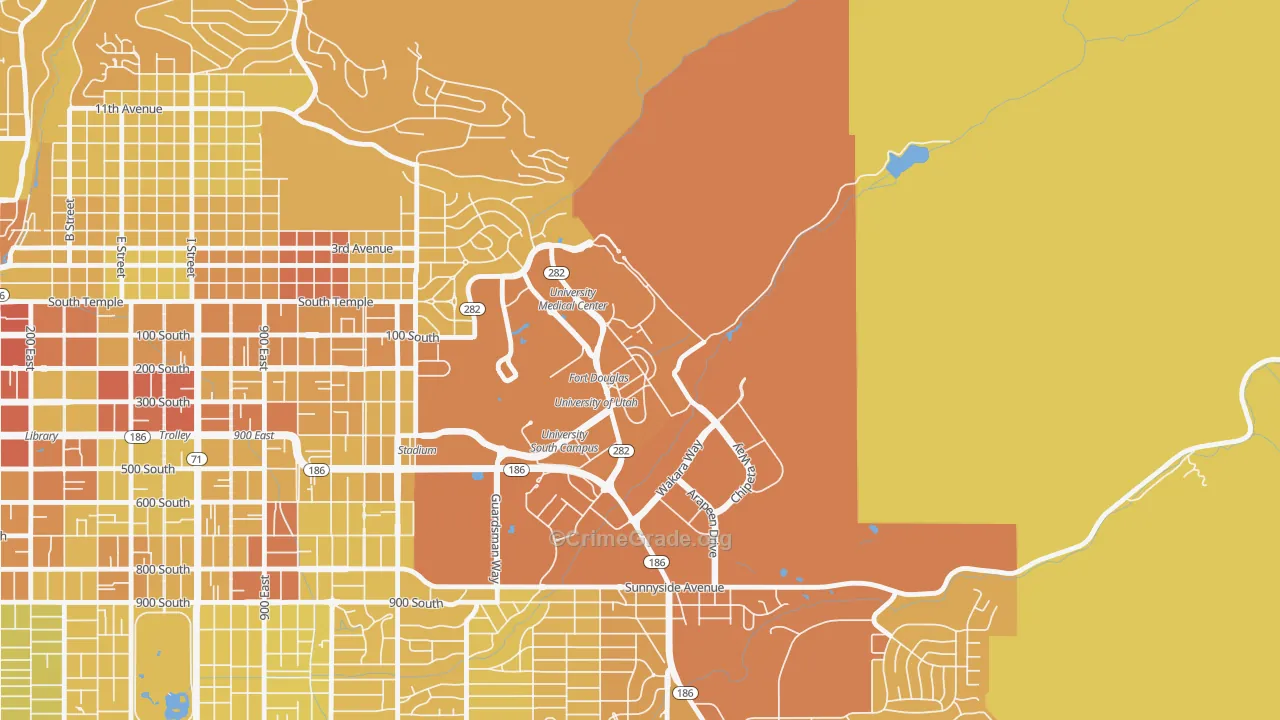 84112, UT Map of Vehicle Theft Rates