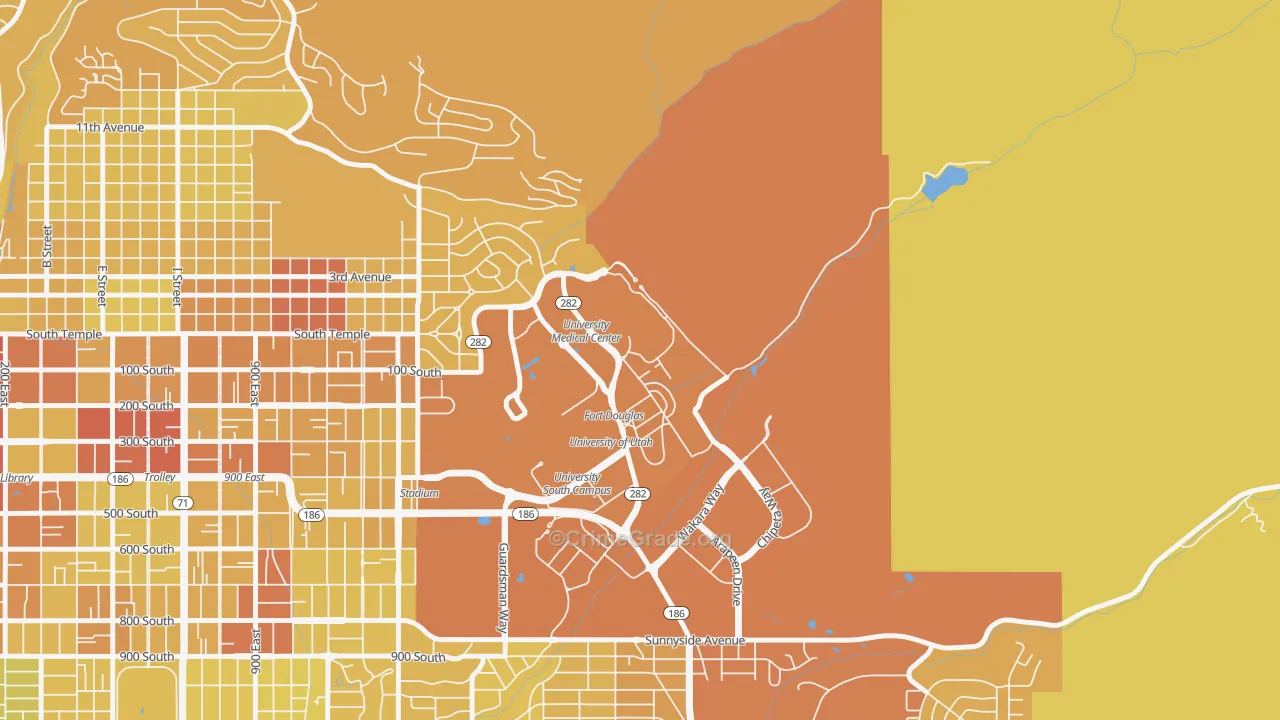 84113, UT Map of Vehicle Theft Rates
