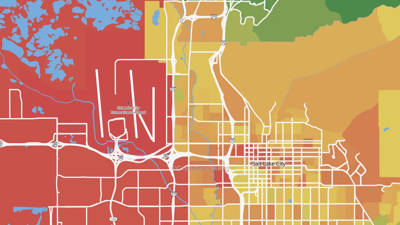 84116, UT Map of Vehicle Theft Rates