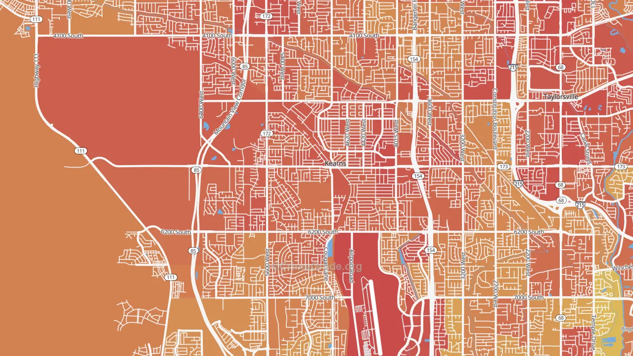 84118, UT Map of Vehicle Theft Rates