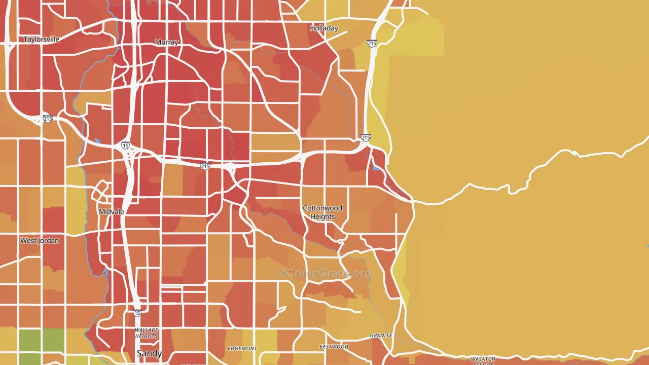 84121, UT Map of Vehicle Theft Rates