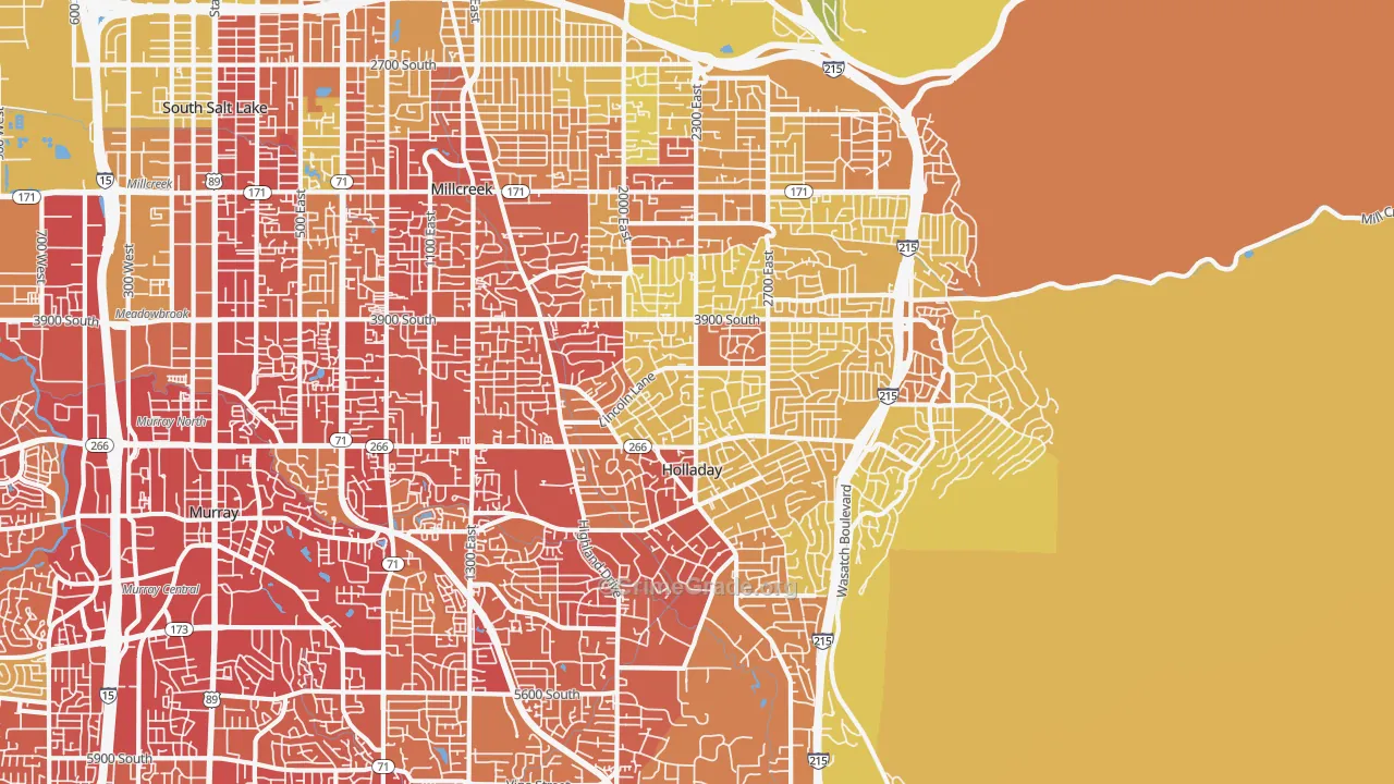 84124, UT Map of Vehicle Theft Rates