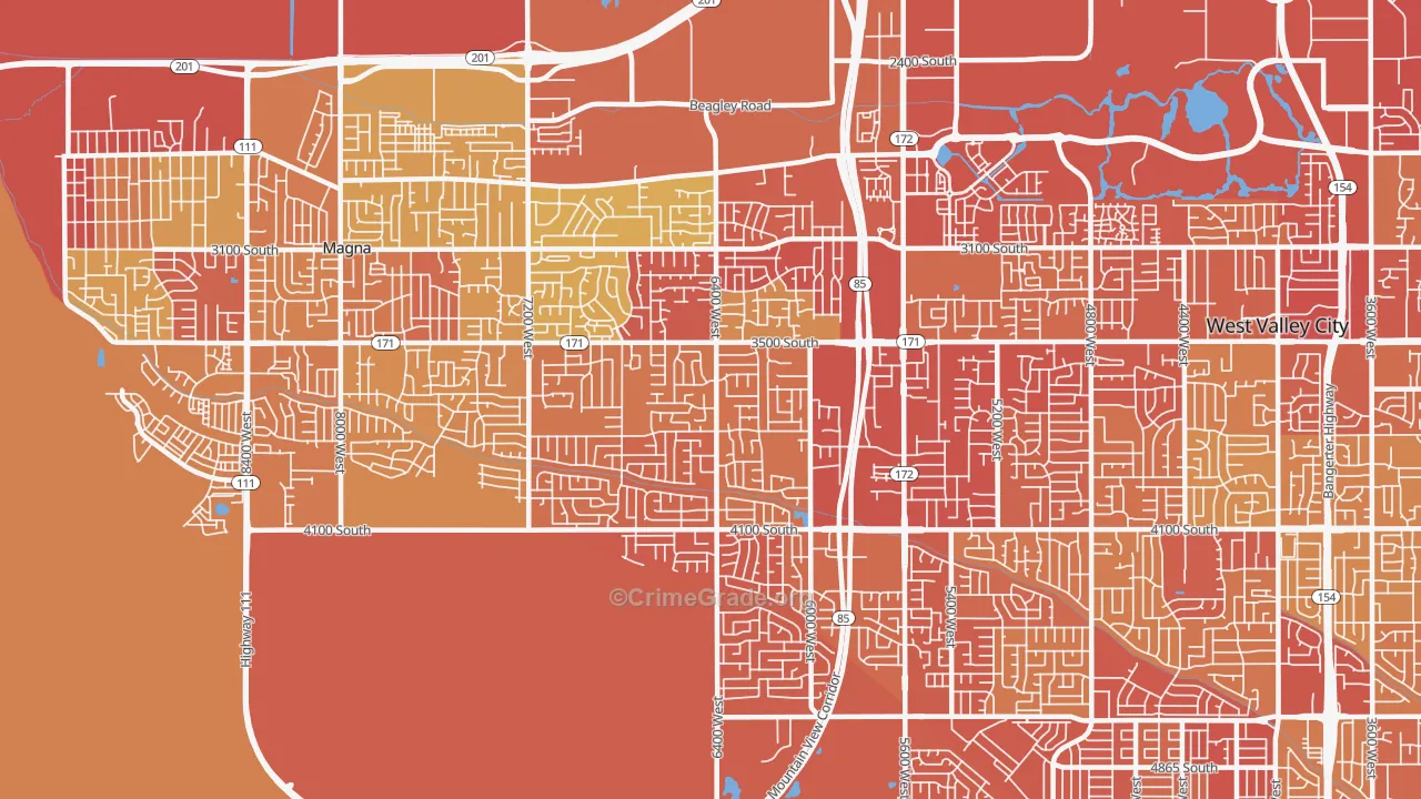 84128, UT Map of Vehicle Theft Rates
