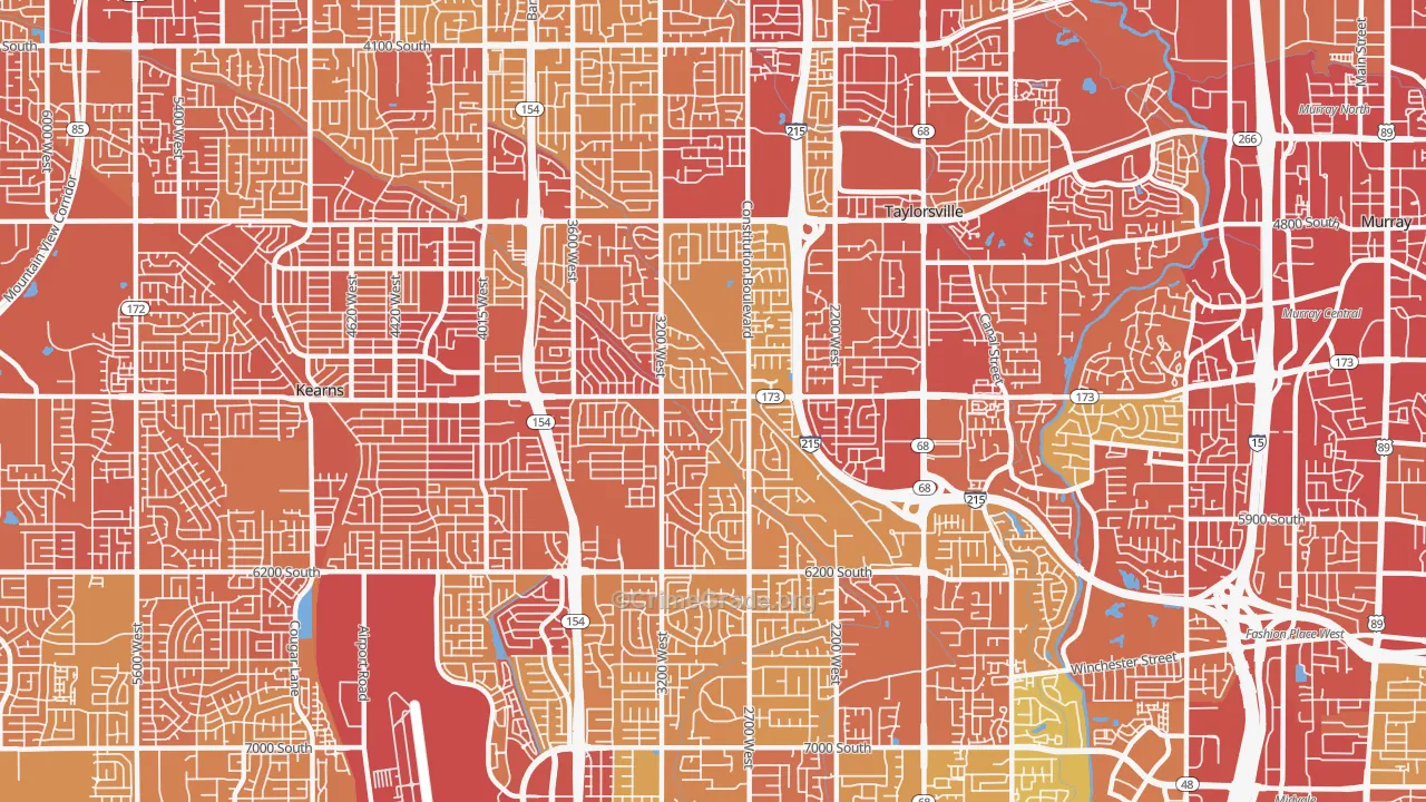 84129, UT Map of Vehicle Theft Rates