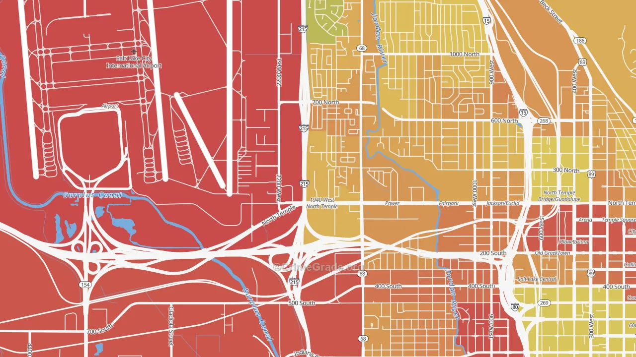 84134, UT Map of Vehicle Theft Rates
