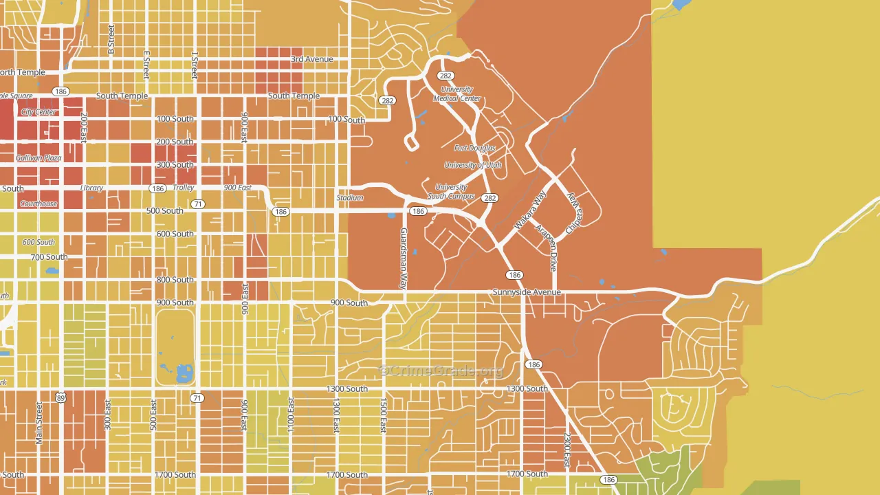 84148, UT Map of Vehicle Theft Rates