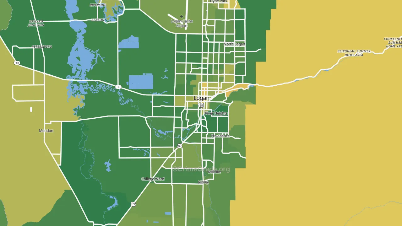 84321, UT Map of Vehicle Theft Rates