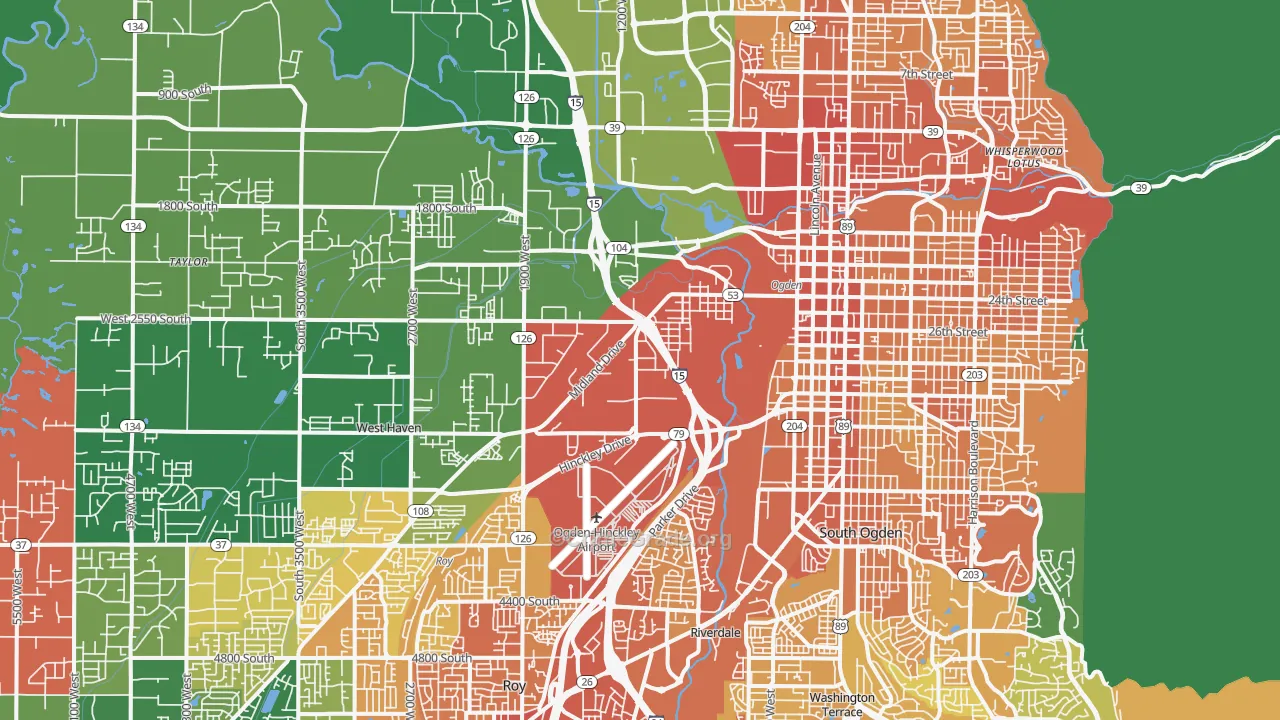 84401, UT Map of Vehicle Theft Rates