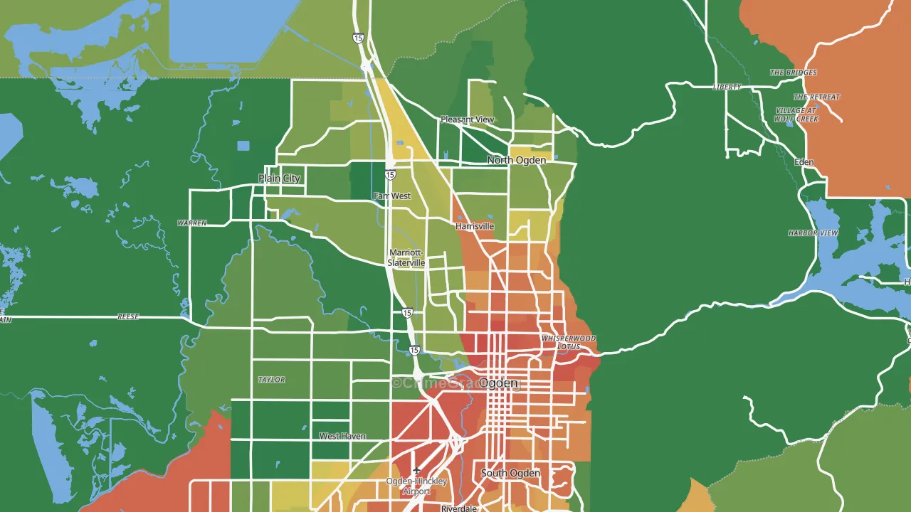 84404, UT Map of Vehicle Theft Rates