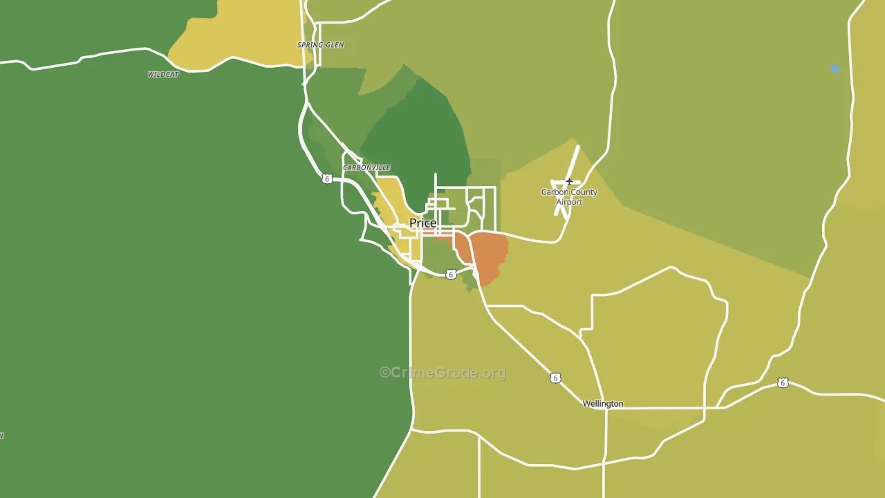 84501, UT Map of Vehicle Theft Rates