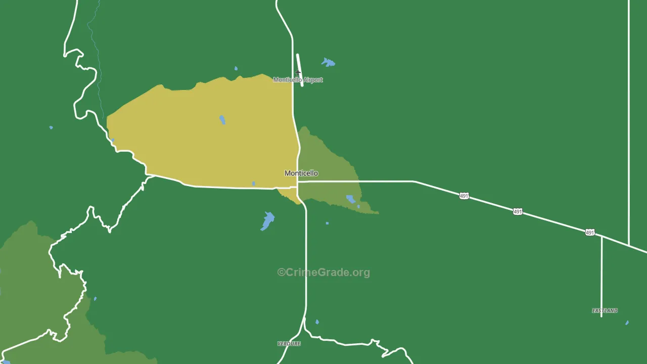 84535, UT Map of Vehicle Theft Rates