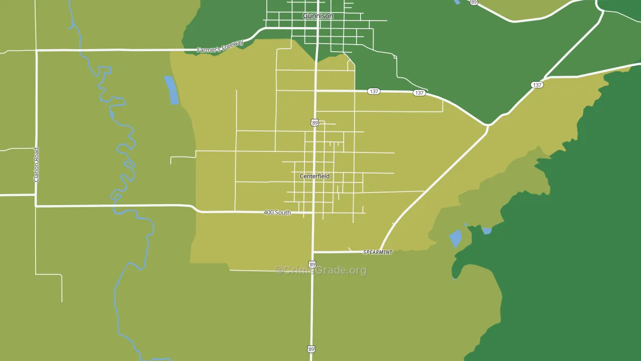 84622, UT Map of Vehicle Theft Rates