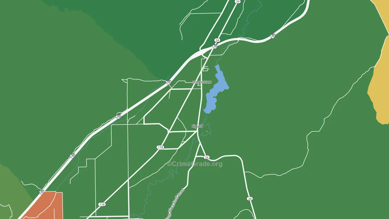 84657, UT Map of Vehicle Theft Rates