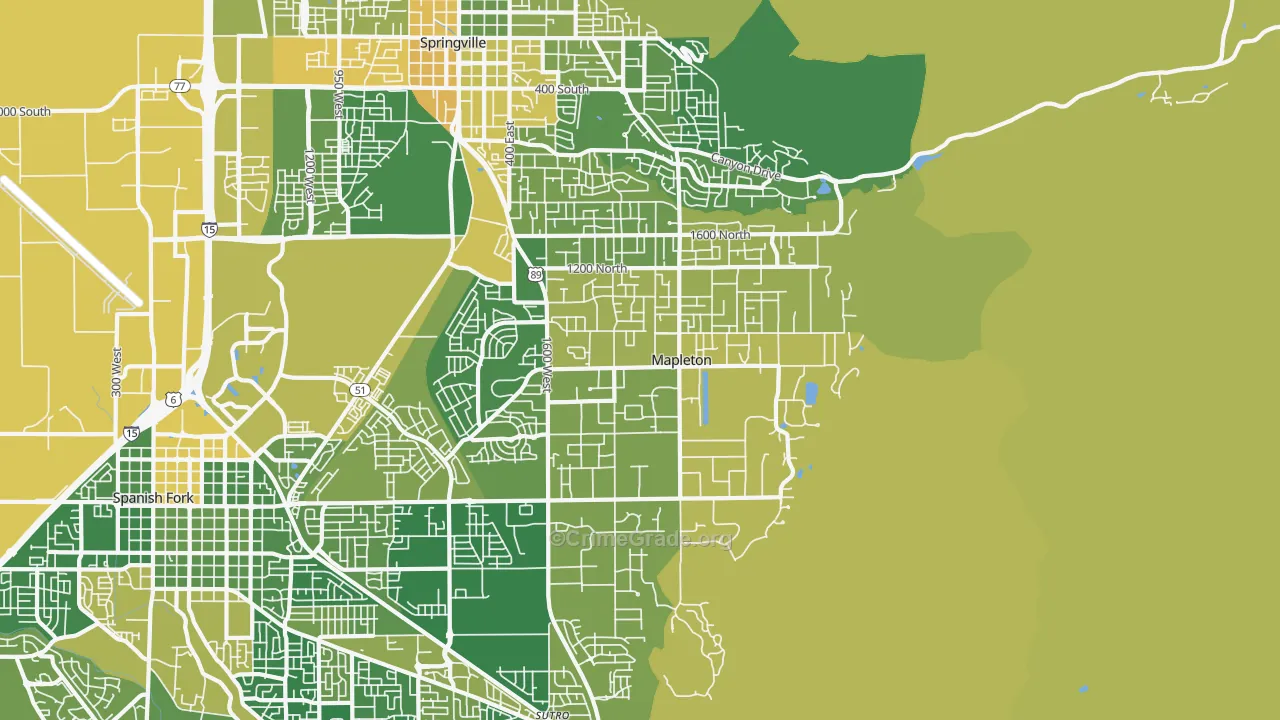 84664, UT Map of Vehicle Theft Rates