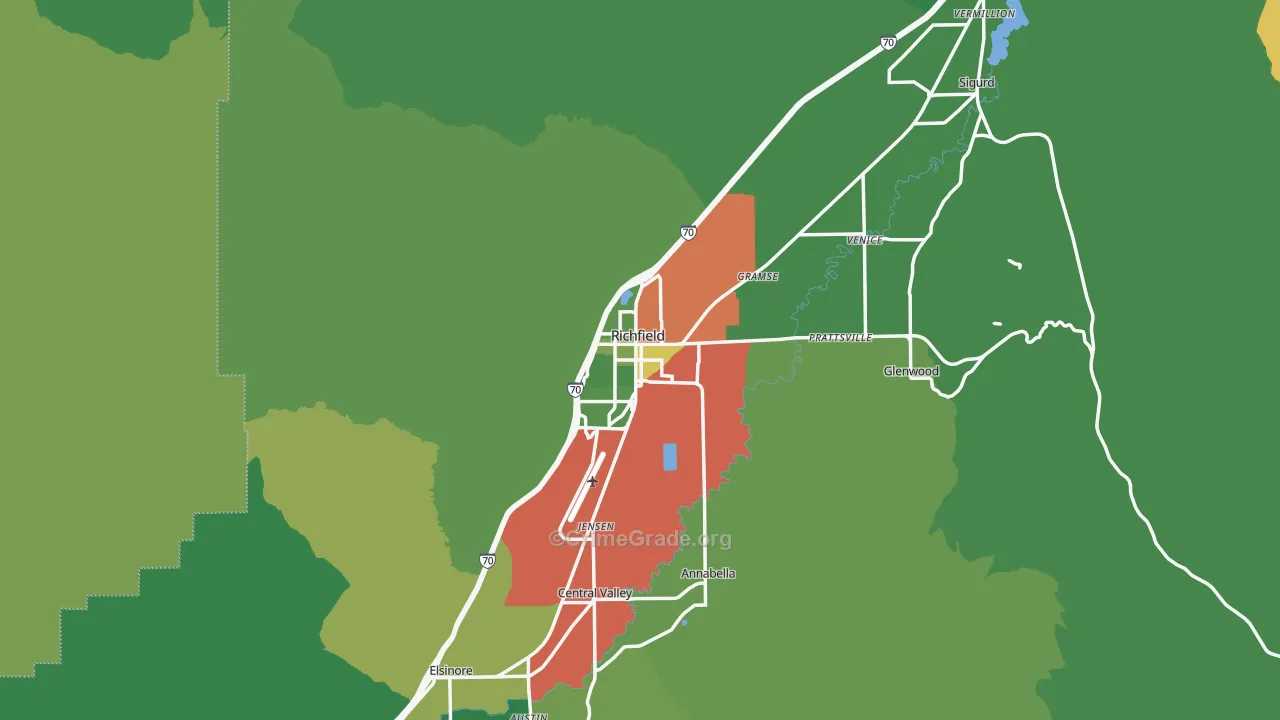 84701, UT Map of Vehicle Theft Rates