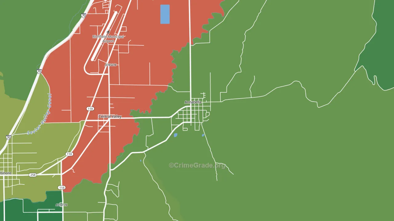 84711, UT Map of Vehicle Theft Rates