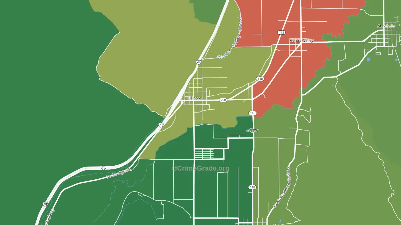 84724, UT Map of Vehicle Theft Rates
