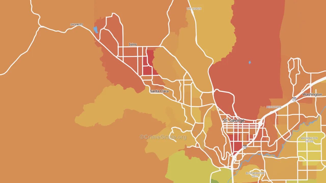 84765, UT Map of Vehicle Theft Rates