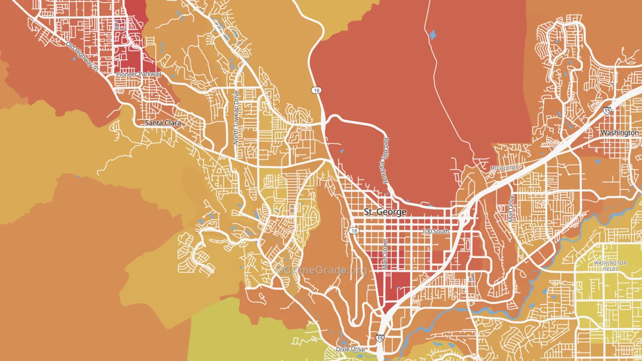 84770, UT Map of Vehicle Theft Rates