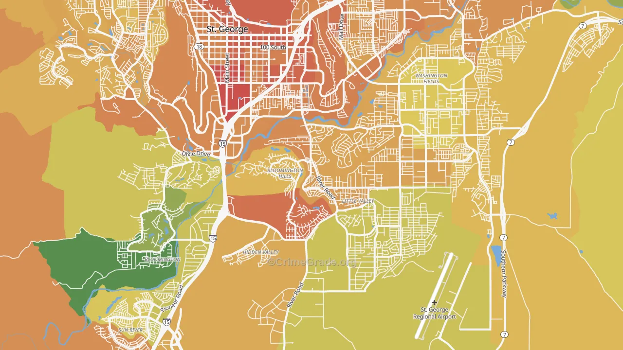 84790, UT Map of Vehicle Theft Rates