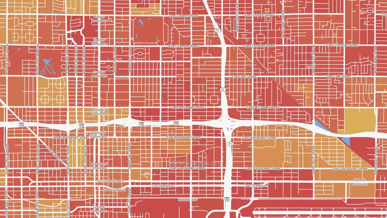 85006, AZ Map of Vehicle Theft Rates