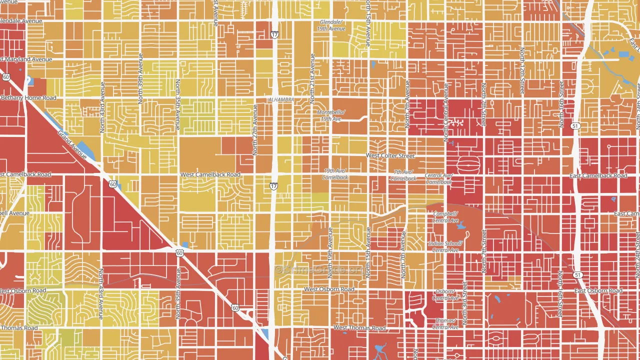 85015, AZ Map of Vehicle Theft Rates