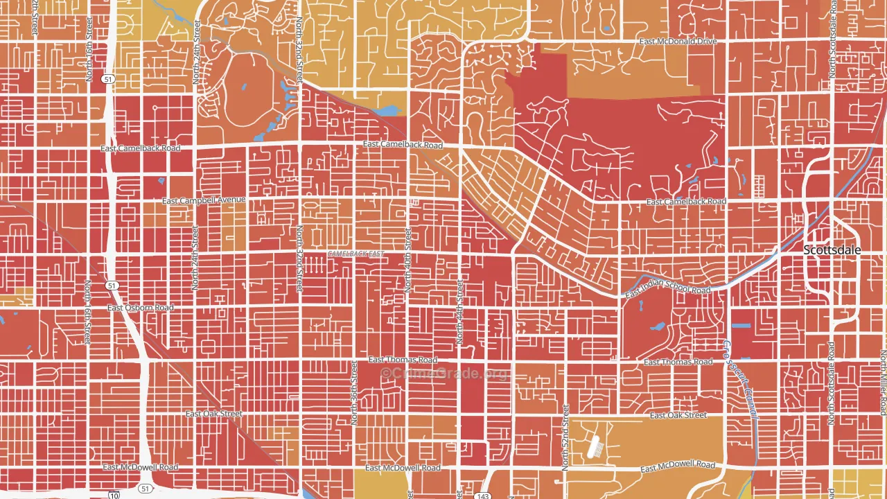 85018, AZ Map of Vehicle Theft Rates