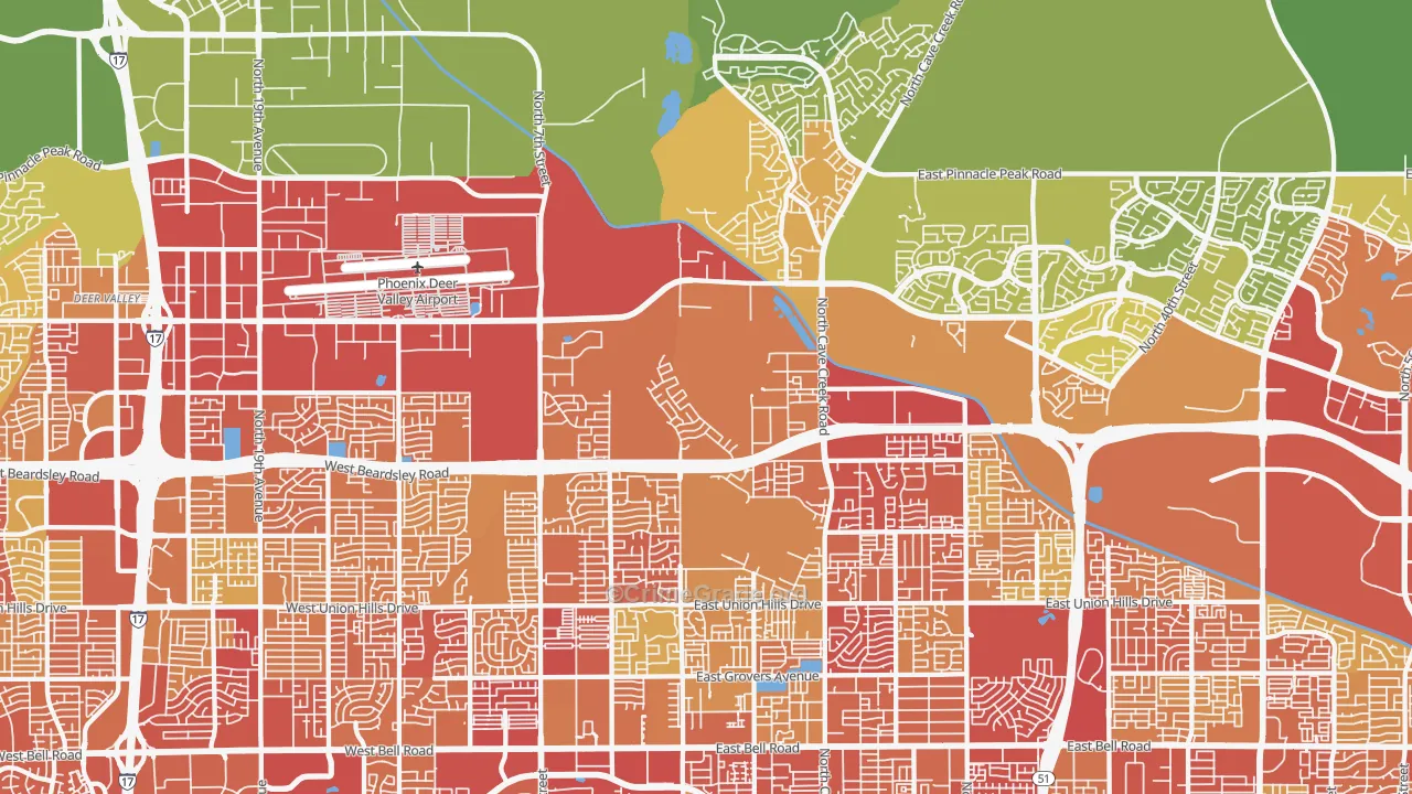 85024, AZ Map of Vehicle Theft Rates
