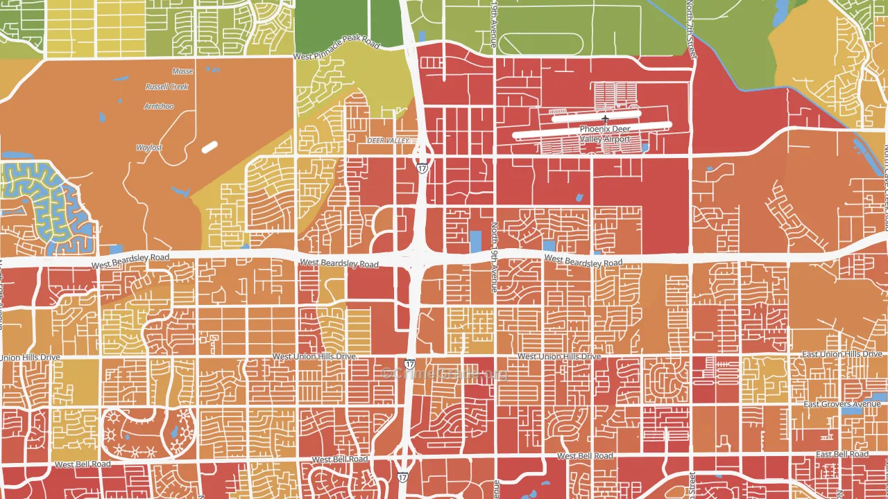 85027, AZ Map of Vehicle Theft Rates
