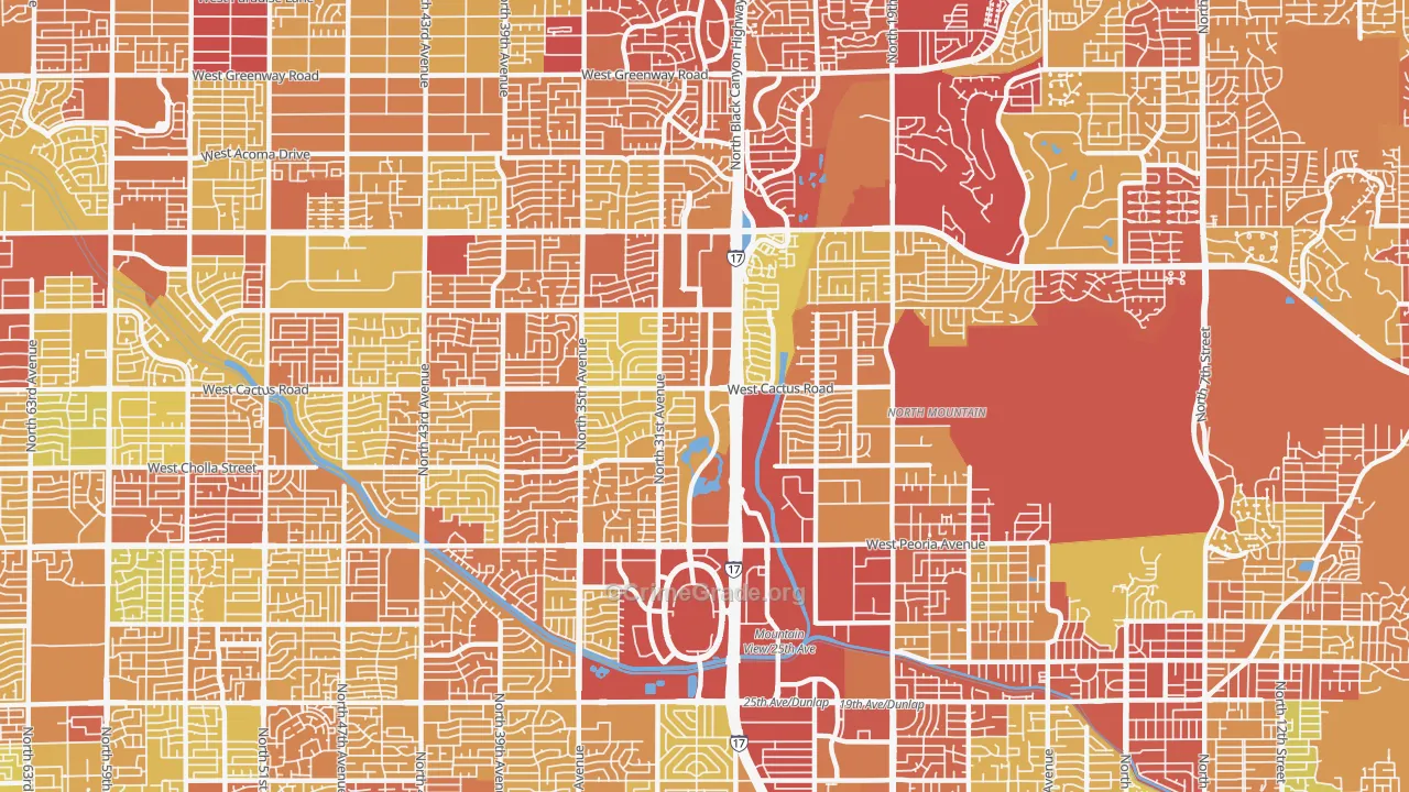 85029, AZ Map of Vehicle Theft Rates