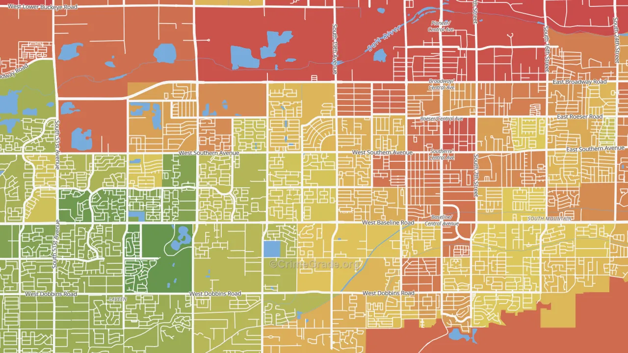 85041, AZ Map of Vehicle Theft Rates
