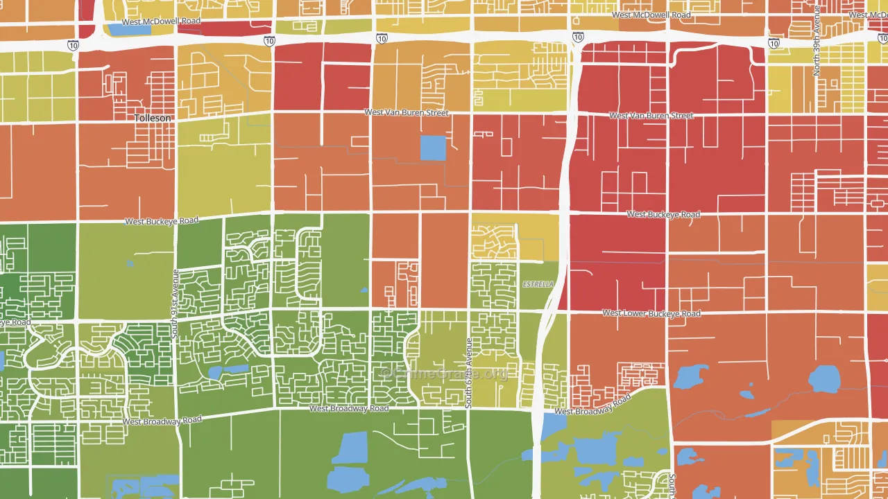 85043, AZ Map of Vehicle Theft Rates