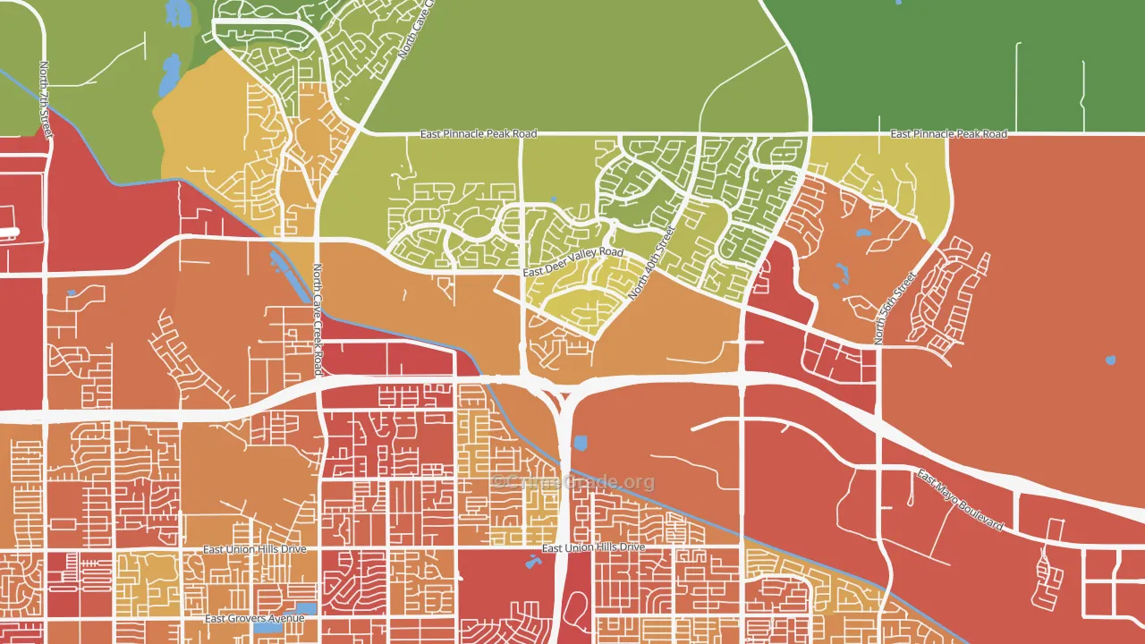 85050, AZ Map of Vehicle Theft Rates
