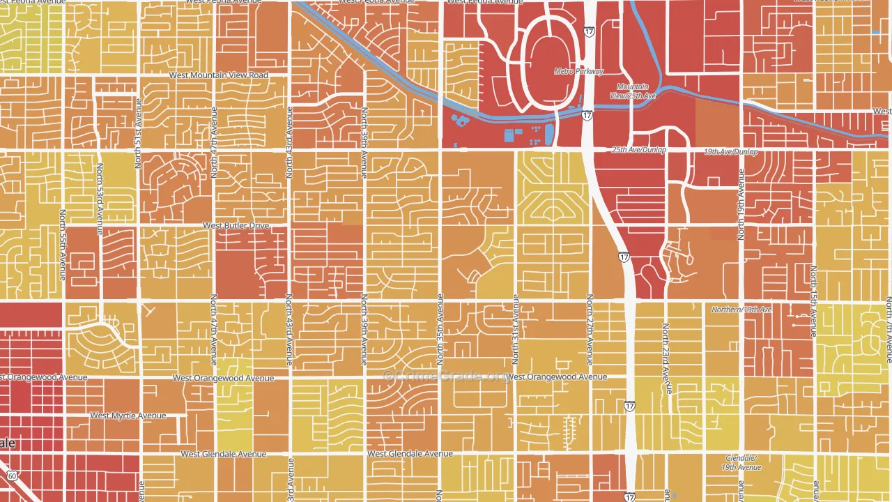 85051, AZ Map of Vehicle Theft Rates