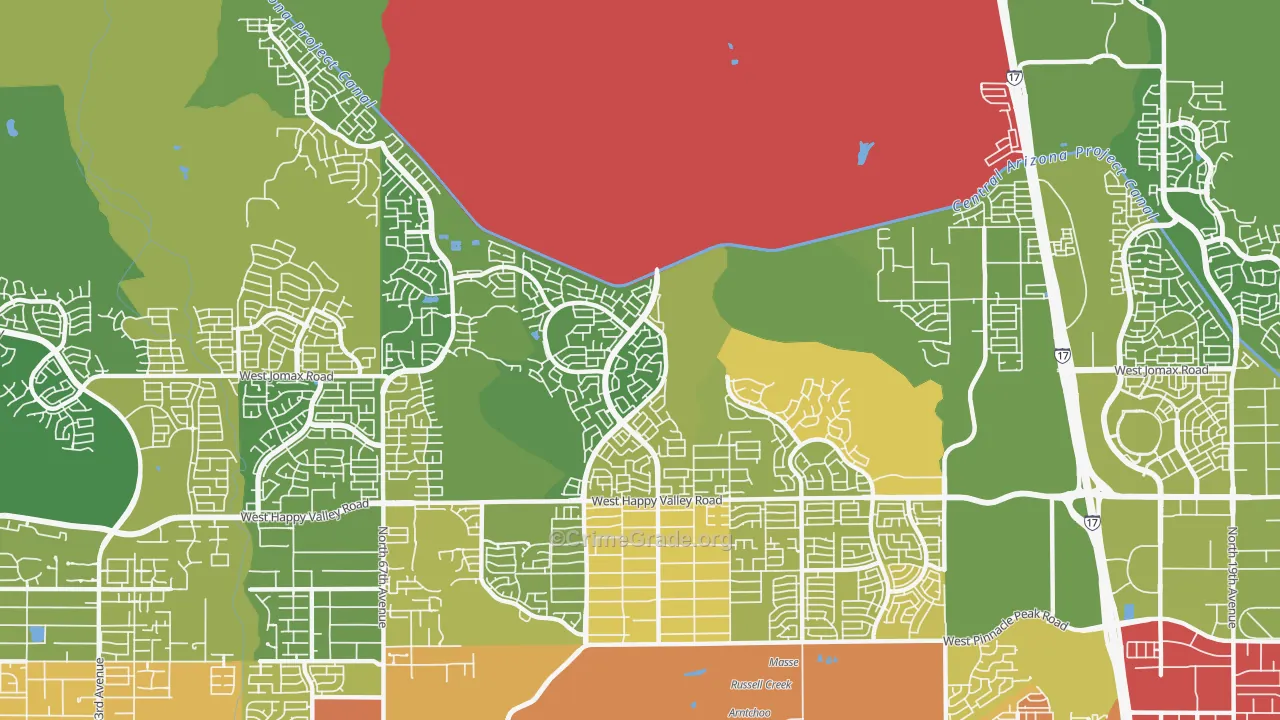 85083, AZ Map of Vehicle Theft Rates