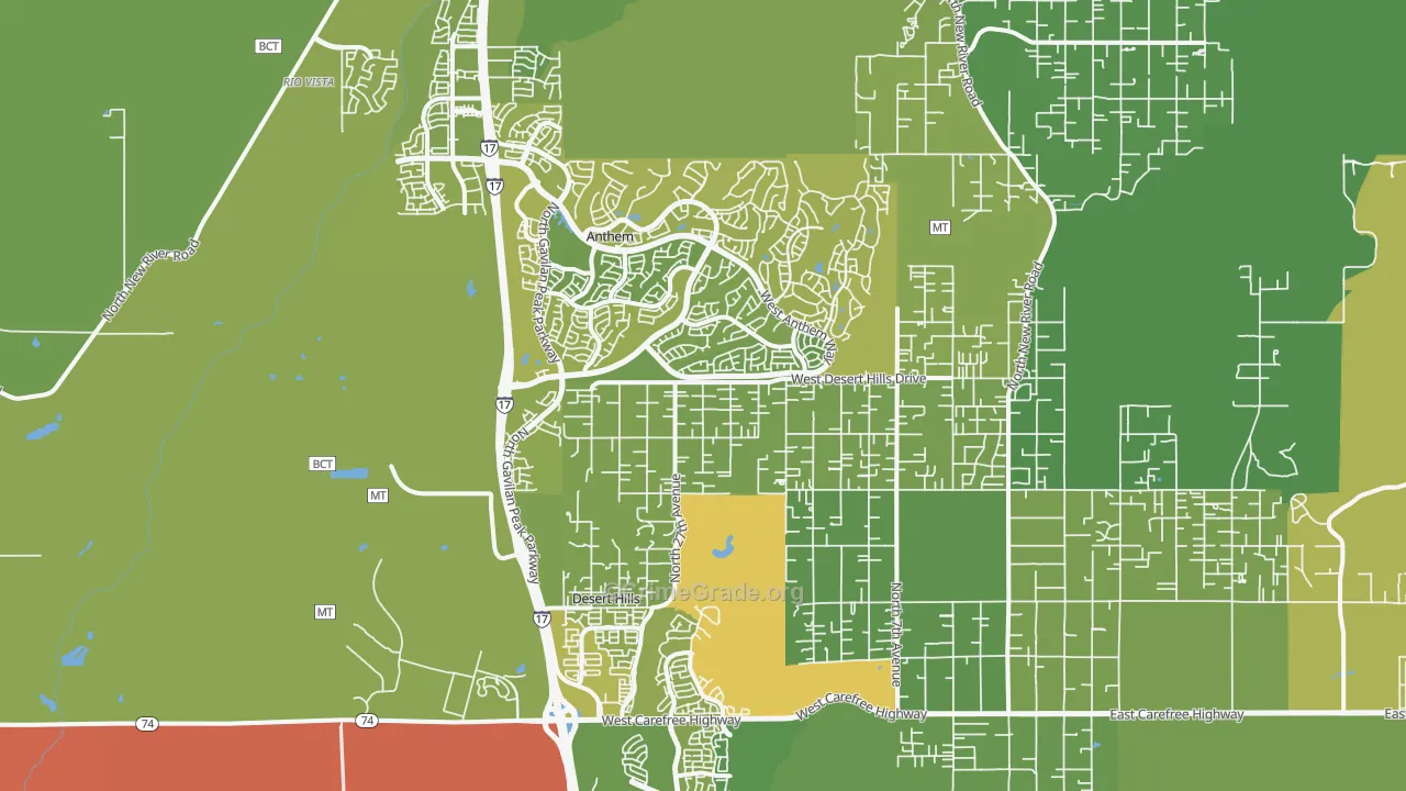 85086, AZ Map of Vehicle Theft Rates