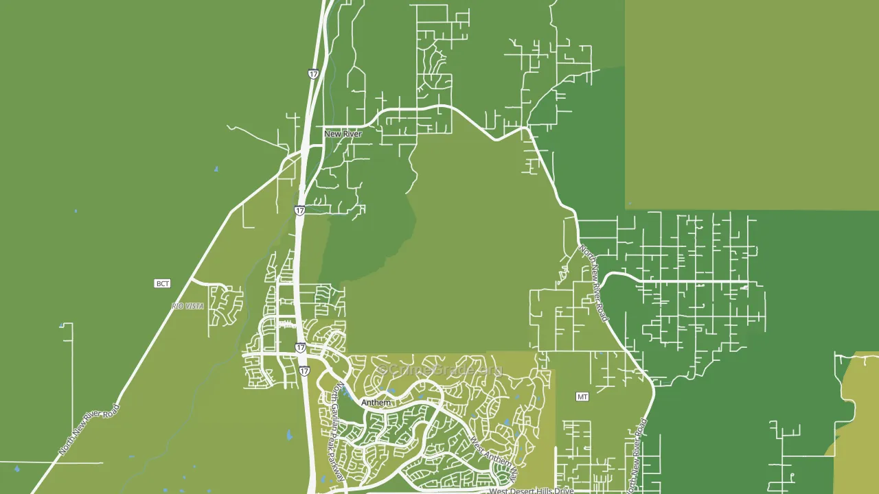 85087, AZ Map of Vehicle Theft Rates