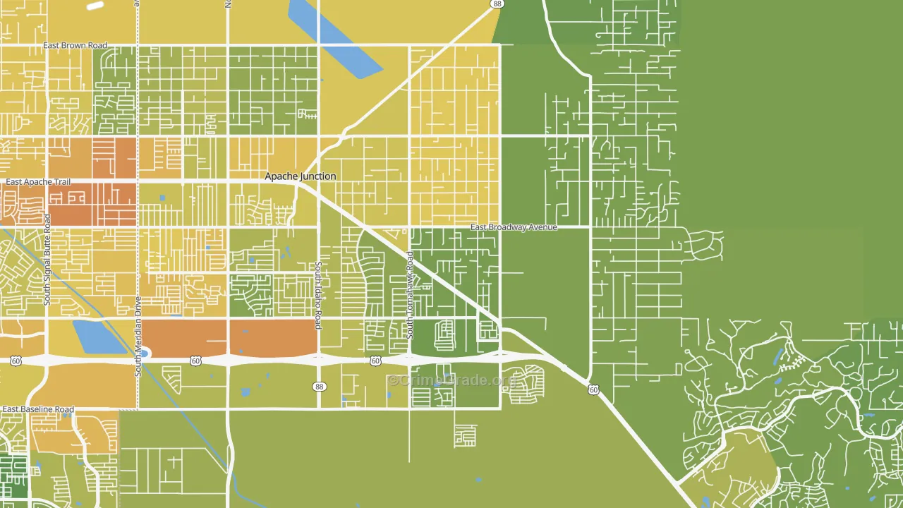 85119, AZ Map of Vehicle Theft Rates