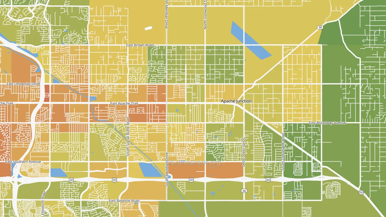 85120, AZ Map of Vehicle Theft Rates