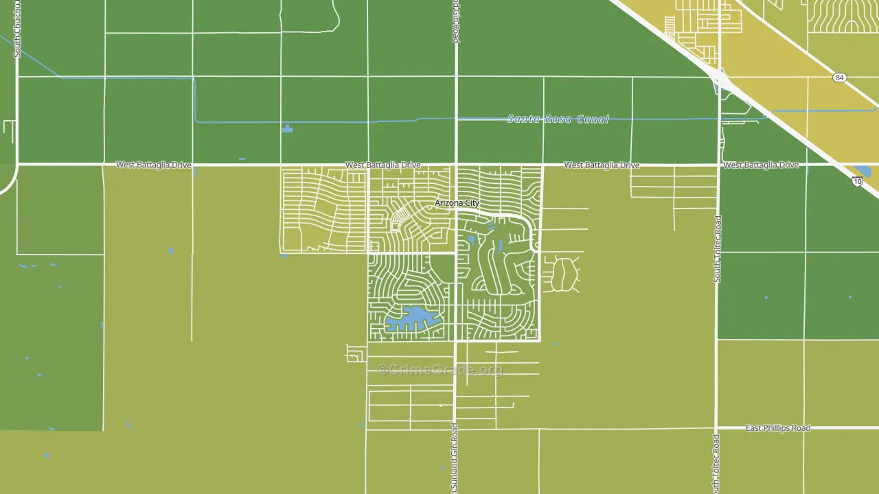 85123, AZ Map of Vehicle Theft Rates