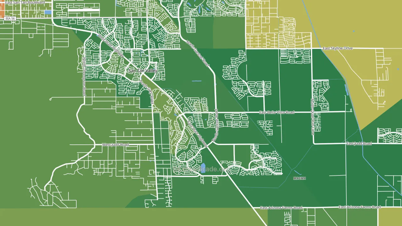 85143, AZ Map of Vehicle Theft Rates