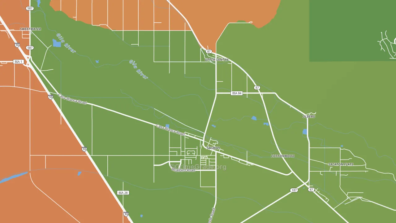 85147, AZ Map of Vehicle Theft Rates