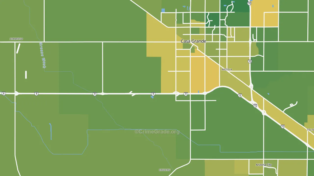 85193, AZ Map of Vehicle Theft Rates