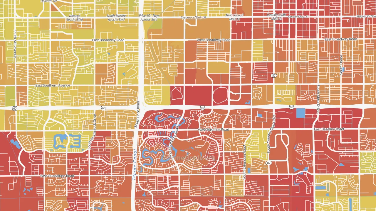 85202, AZ Map of Vehicle Theft Rates