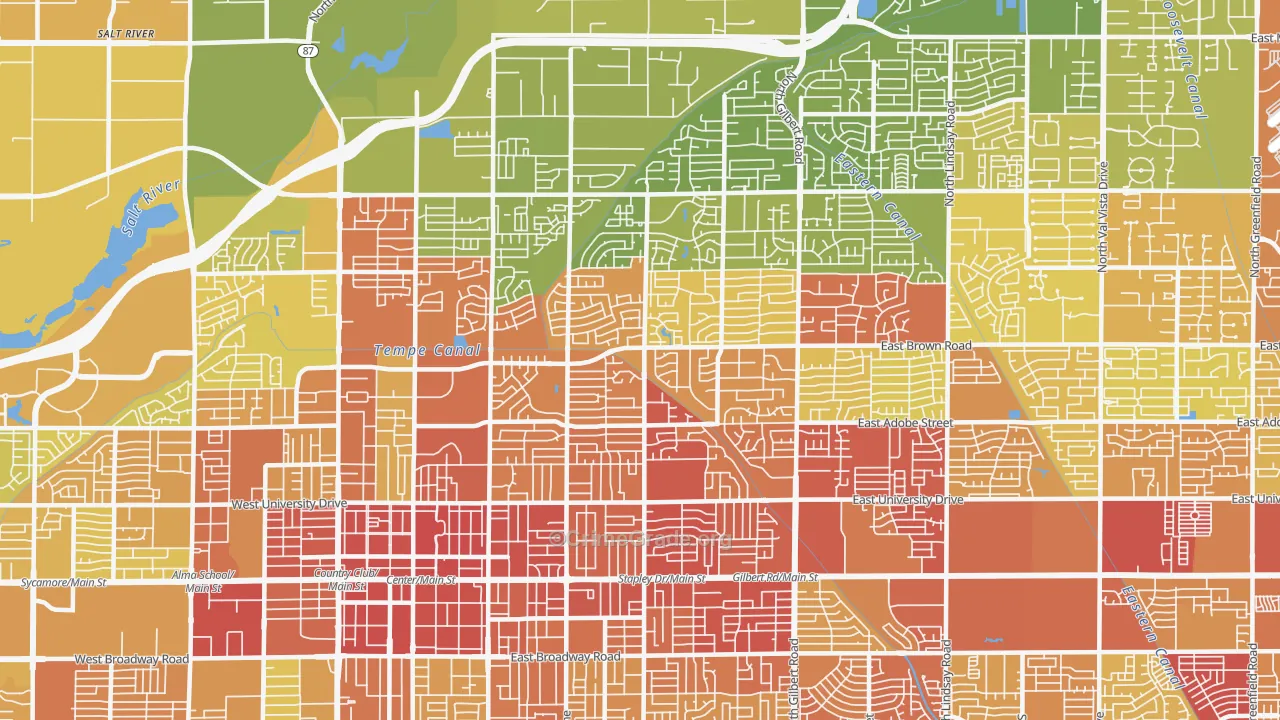 85203, AZ Map of Vehicle Theft Rates