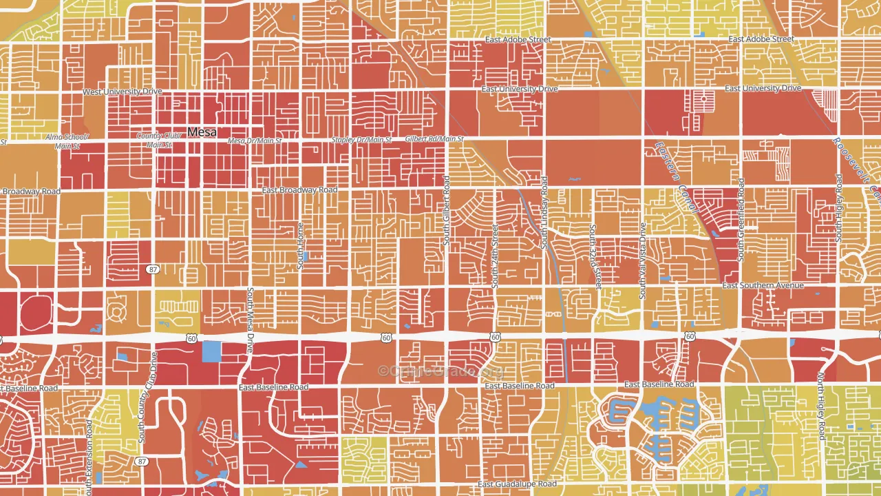 85204, AZ Map of Vehicle Theft Rates