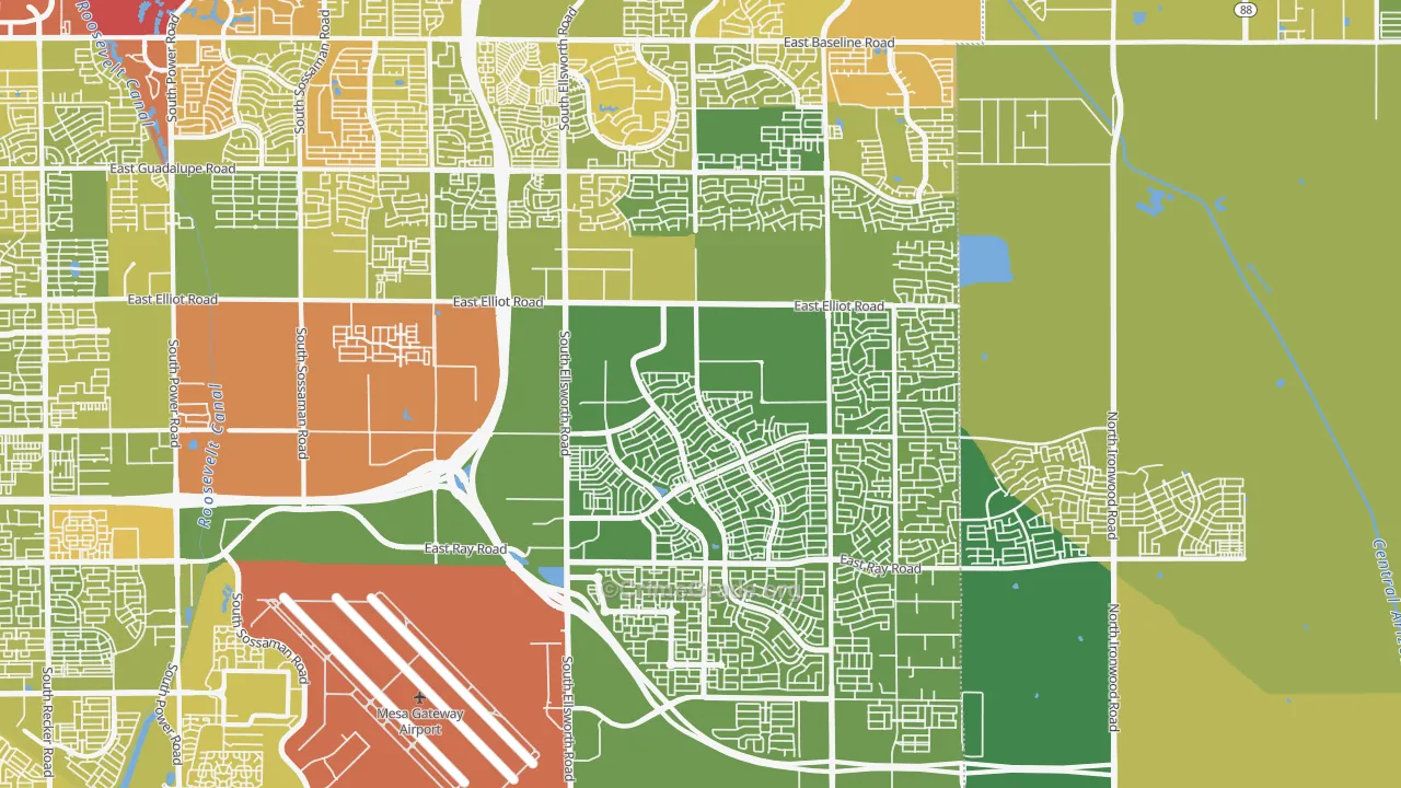 85212, AZ Map of Vehicle Theft Rates
