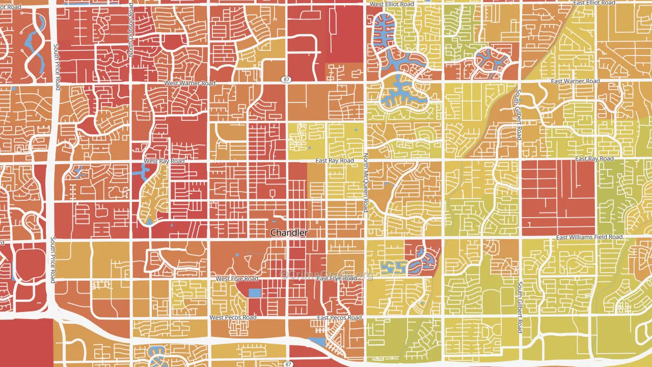 85225, AZ Map of Vehicle Theft Rates