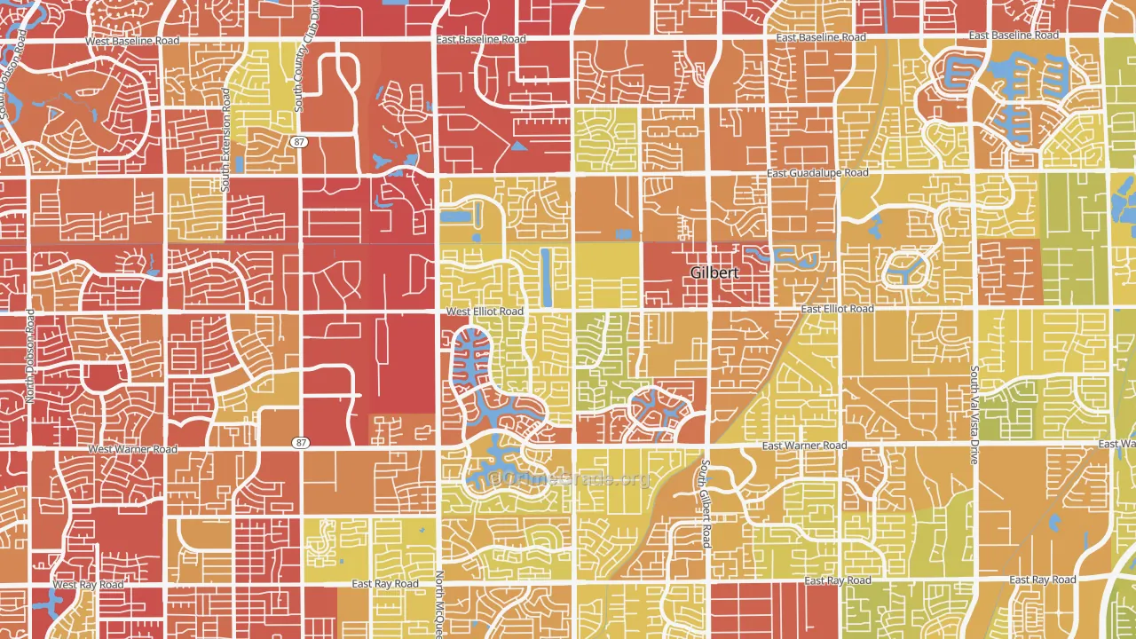 85233, AZ Map of Vehicle Theft Rates