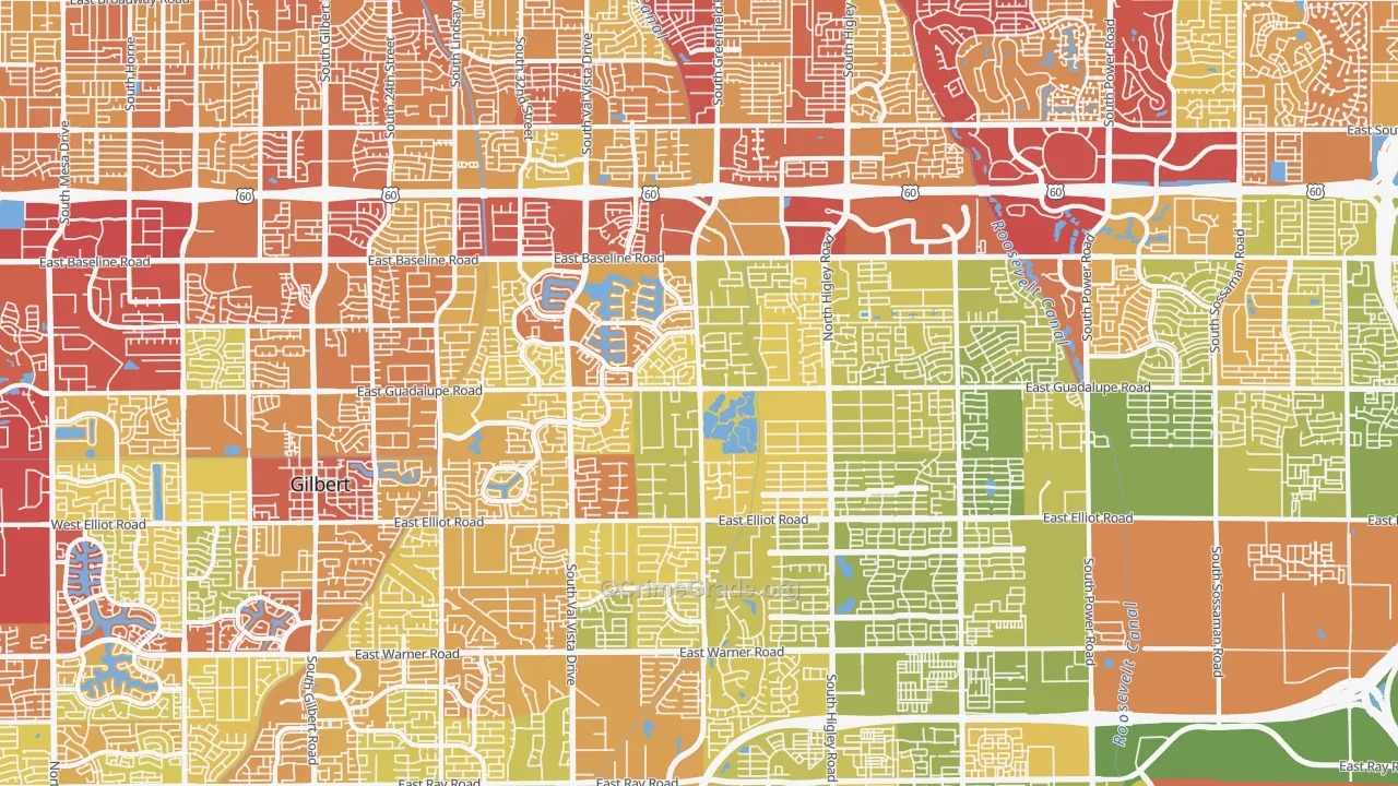 85234, AZ Map of Vehicle Theft Rates